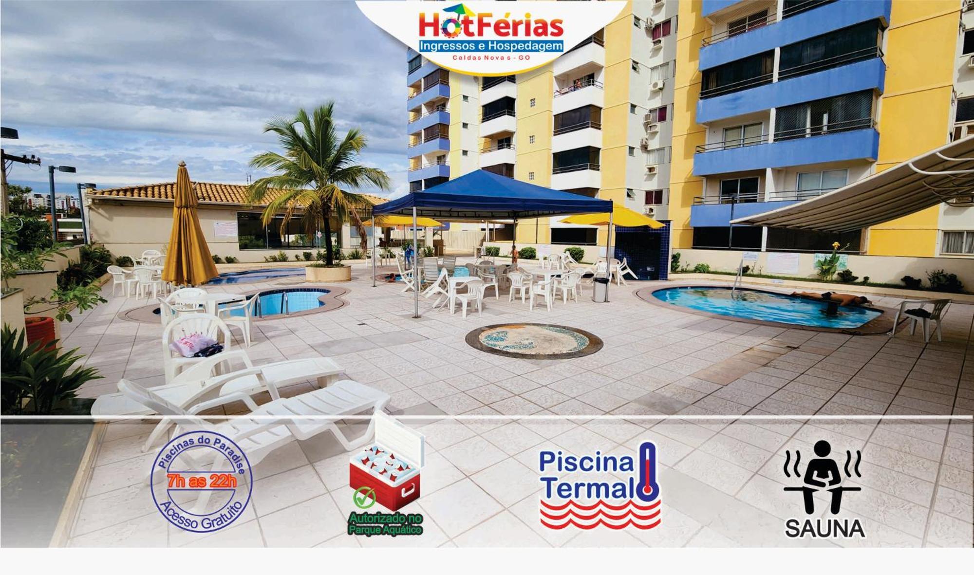 Flat Paradise, Piscinas Termais, Proximo Ao Centro - Hotferias Caldas Novas Kültér fotó