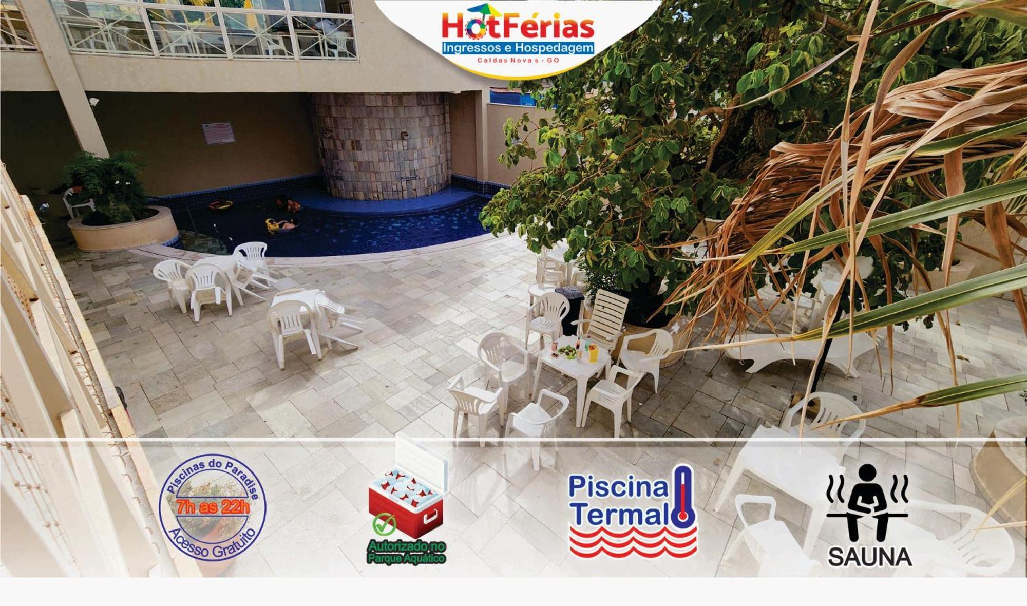 Flat Paradise, Piscinas Termais, Proximo Ao Centro - Hotferias Caldas Novas Kültér fotó
