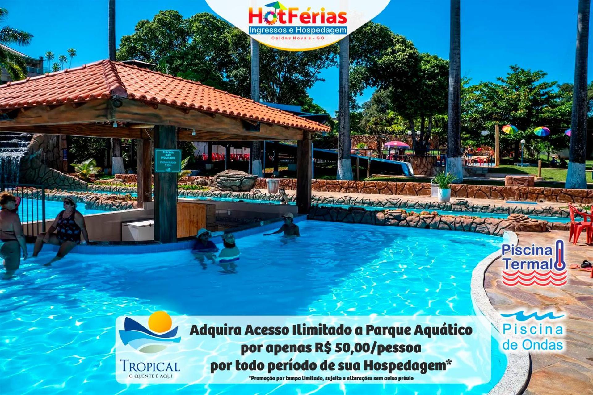 Flat Paradise, Piscinas Termais, Proximo Ao Centro - Hotferias Caldas Novas Kültér fotó
